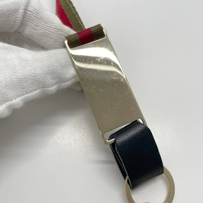 Gucci Neck Strap Khaki Green Red Gold Sherry 039