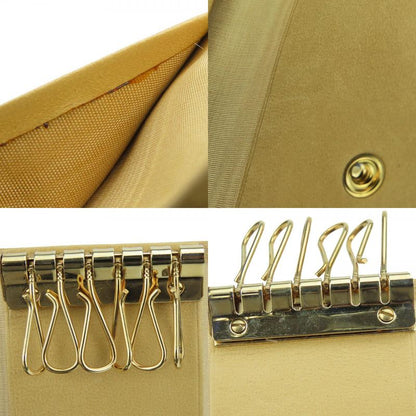 Chanel Key Case 6-stacks Caviar Skin Beige Gold Hardware 8-stacks Coco Mark