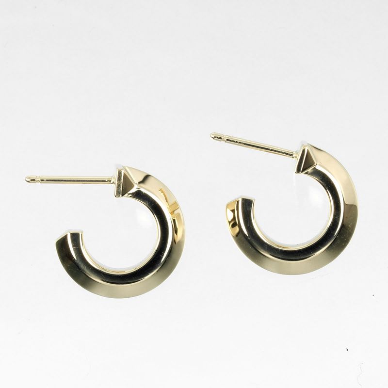 Tiffany & Co T One Hoop 18K Yellow Gold Ladies 8.1g Earrings