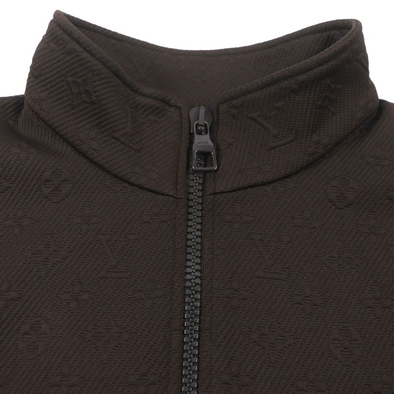  Louis Vuitton 2024 Hjy45w Monogram Logo Plate Zip-through Top Blouson Track