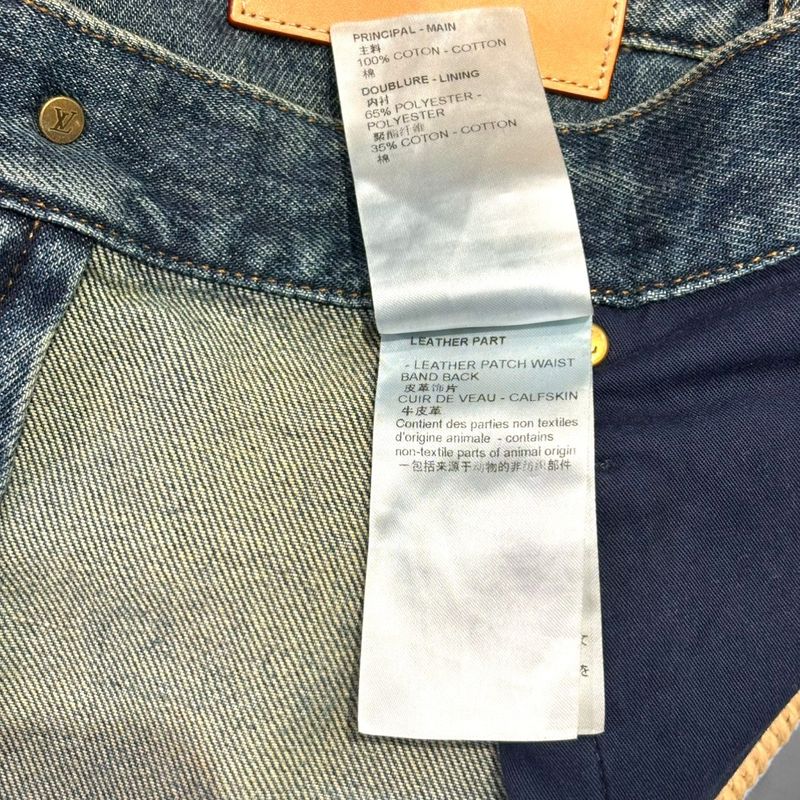 Louis Vuitton Ca36929 Monogram Carpenter Denim Pants Men's Blue W30