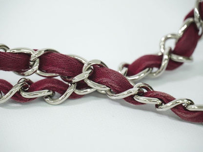 Authentic Chanel Deauville Coco Mark Chain Drawstring Shoulder Bag Pochette