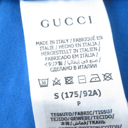 Gucci×adidas 691637 Cotton Trefoil Print Short Sleeve T-shirt Blue S Made In