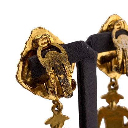 Chanel Mademoiselle Earring Brand Accessories Jewelry Gold Women'S