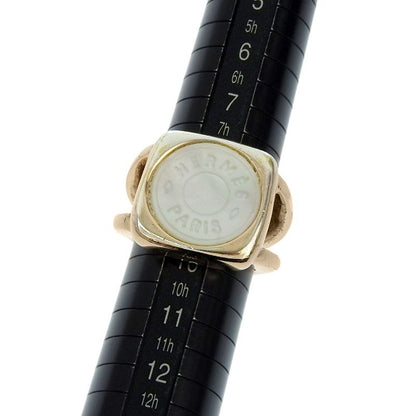Hermes Coroso Serie Gold Plated And White Shell #9 Ladies 10.7g Ring