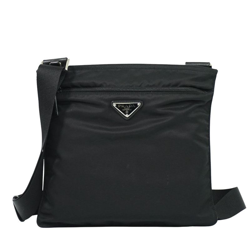 Authentic Prada Nylon Shoulder Bag Pochette Black Bag Pre-owned [follow-up