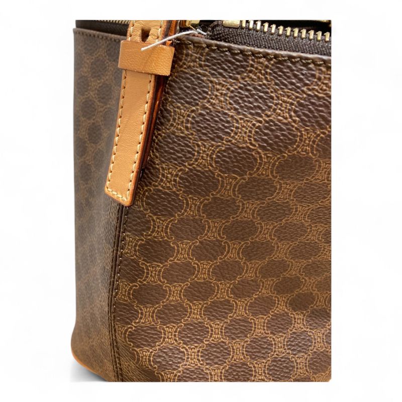 Celine ⑤ Macadam Hand Bag Triomphe Women's Brown FREE