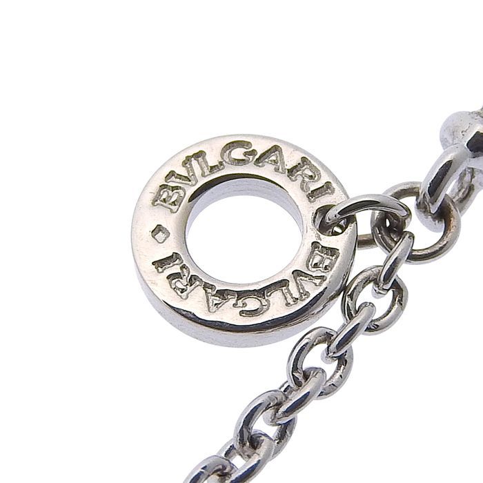 Bvlgari Bulgari Greek Cross Diamond Necklace 18K White Gold 750 White Gold