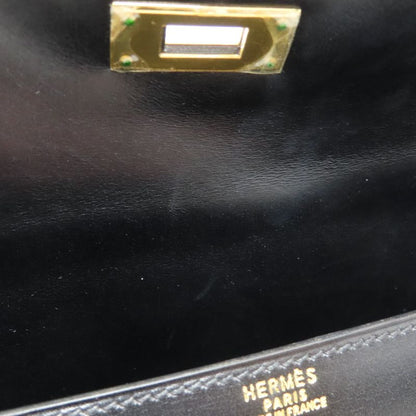 Hermes Kelly 32 Outer Stitch Gold Hardware Handbag Box Calf Women