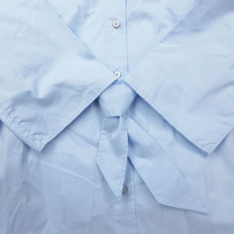 Hermes 21ss Light Fabric Cotton Shirt Coat Outer Light Blue Size S *16-7352