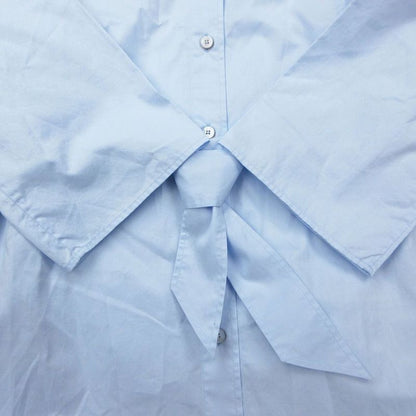 Hermes 21ss Light Fabric Cotton Shirt Coat Outer Light Blue Size S *16-7352