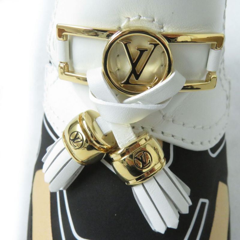 Louis Vuitton Swift Line LV Logo Hardware Tasseled Booties Multicolor 36 Women