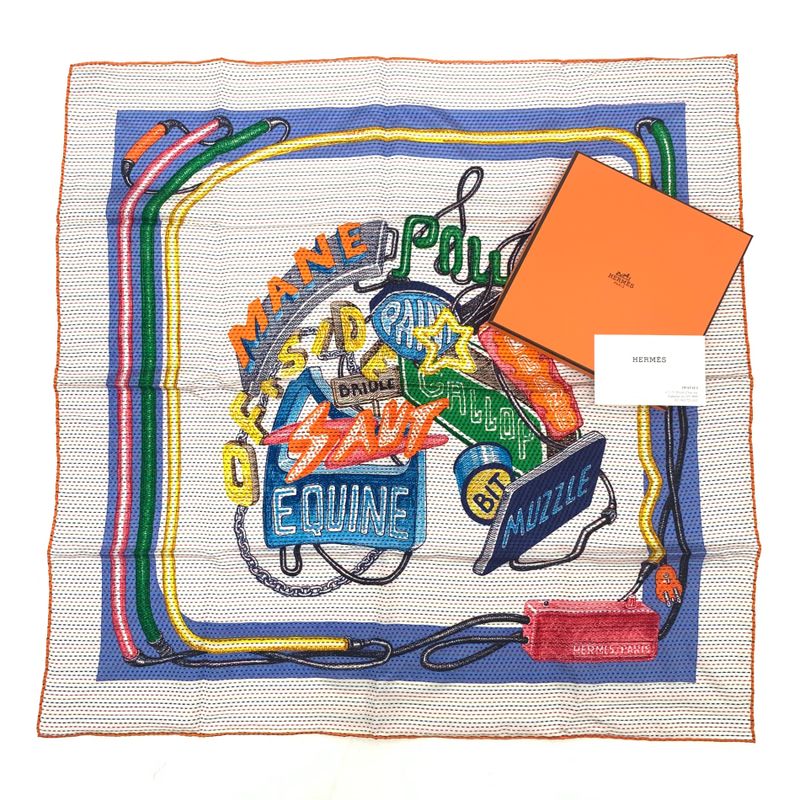 Class Hermes Carre 70 Cheval Oscope NEON Cheval Scope Neon Pointier