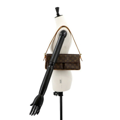Louis Vuitton Monogram Vivacite MM Shoulder Bag Brown M51164 Gold Hardware