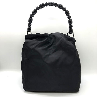 DIOR Handbag Black Maris Pearl Handbag Nylon Women