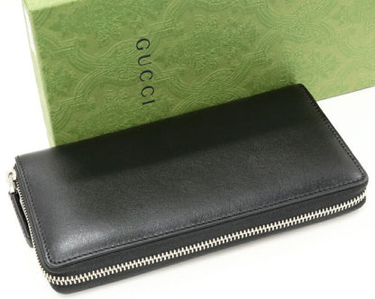 Gucci Round Zipper Long Wallet With Coin Purse GG Marmont Double G Zip Around