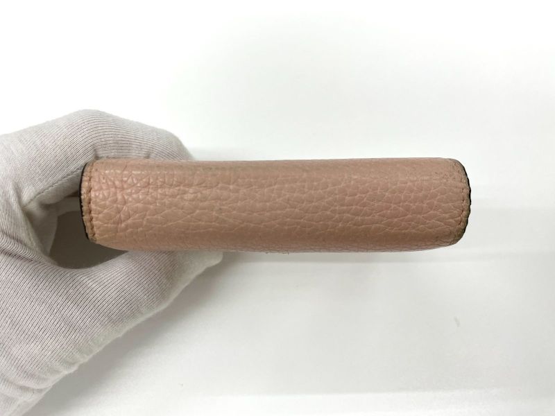 Gucci Animalier Bee Blind For Love Leather Compact Wallet 460185 Pink Made In