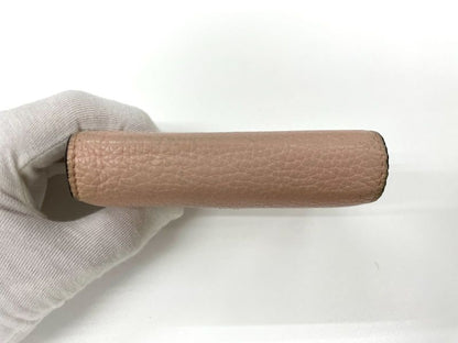 Gucci Animalier Bee Blind For Love Leather Compact Wallet 460185 Pink Made In