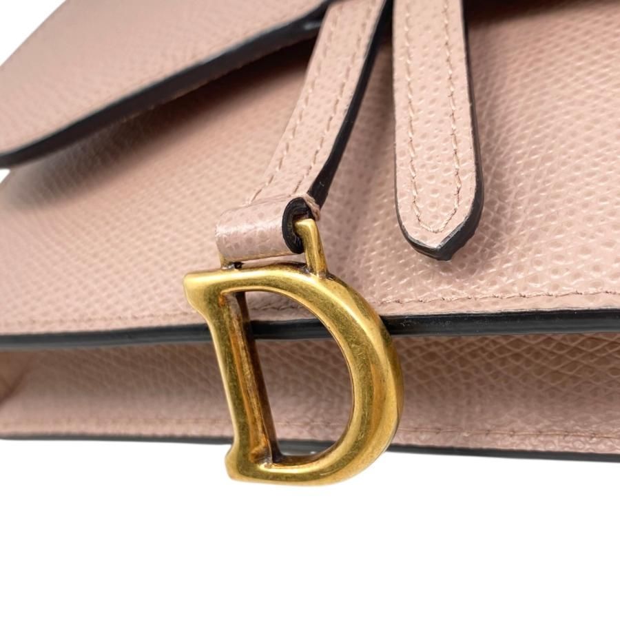 Christian Dior Waist Bag Saddle Belt Pouch S5619cwvg-50pu Logo Pink Beige Gold