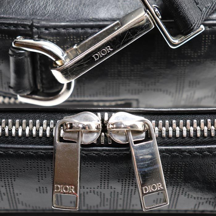 Christian DIOR Safari Messenger Bag Shoulder Bag Oblique Black 1espo206vpi_h03e