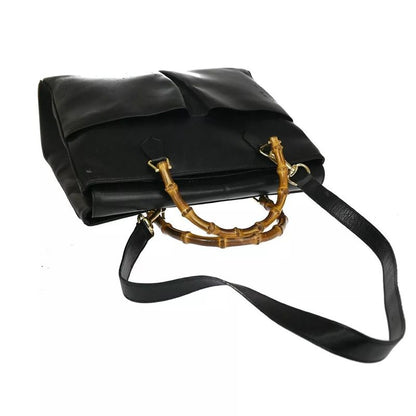 Gucci Bamboo Handbag Shoulder Bag Leather 01bs174
