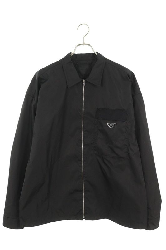 Prada Sc810 S000 Triangle Logo Plate Li Nylon Jacket Men's XL