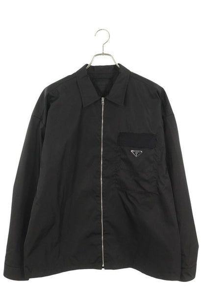 Prada Sc810 S000 Triangle Logo Plate Li Nylon Jacket Men's XL