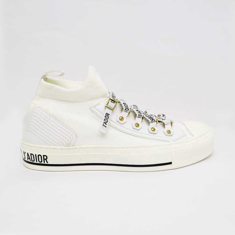 Dior Sneakers - Walk'n Dior White Size 38 Lace Logo Women's Shoes