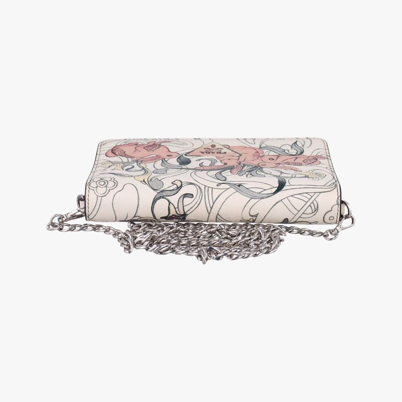 Prada Rabbit Print Multicolor Leather 62 D