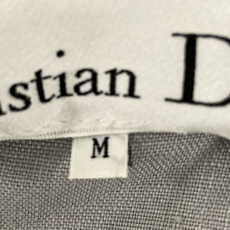 Dior/christian Dior Jacket Size M Women - Gray Long Sleeves / Linen / Spring