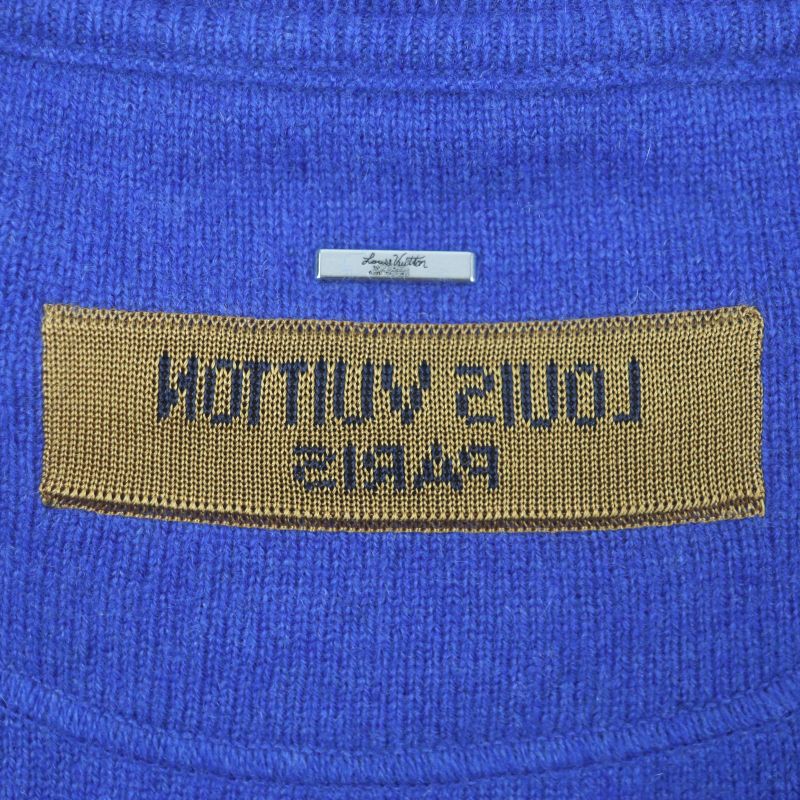  Louis Vuitton 19AW Cashmere Silk Inside Out Crewneck Knit Sweater With Logo
