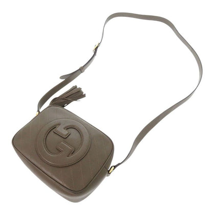Gucci Blondi 742360 Leather Brown Shoulder Bag 0312 Gucci