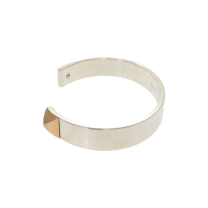 Hermes Clous De H Jonc 2 Clous H121455b Silver 925 18K Pink Gold Bracelet