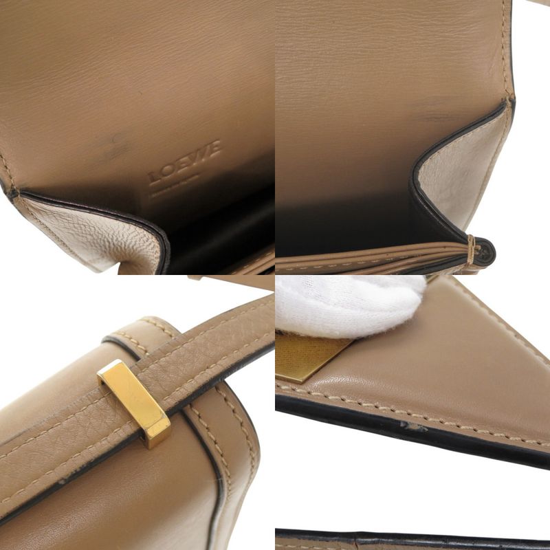 Loewe Barcelona Leather Beige Shoulder Bag 0242 Loewe