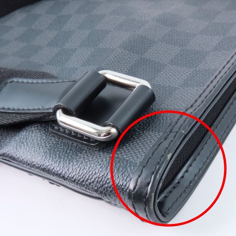 Louis Vuitton Thomas N58028 Damier Graphite Canvas Black Vi3171 Unisex Shoulder