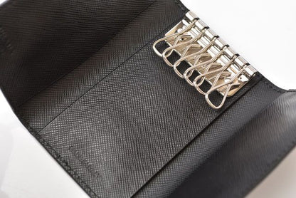 Prada Outlet Key Case Prada Key Holder 2m0025 Saffiano Corner Shape Push