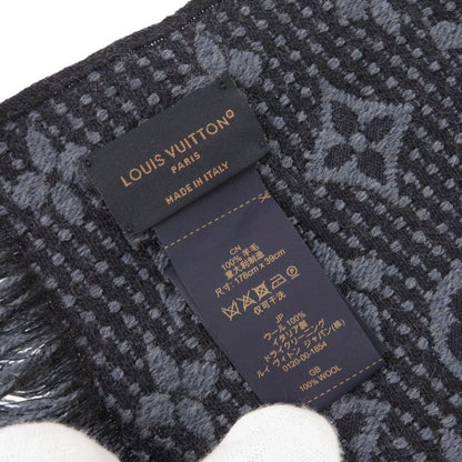 Louis Vuitton Scarf Monogram Classic M78525 Wool Blue Marline Scarf LV 1434