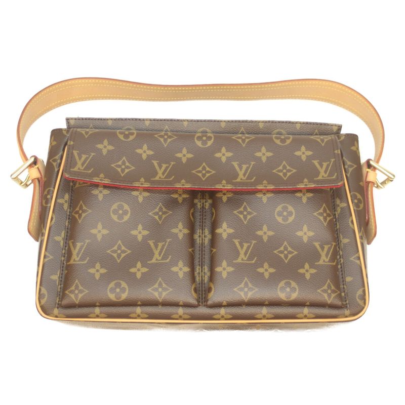 Louis Vuitton M51163 06 Monogram Vivacite GM Shoulder Bag Brown