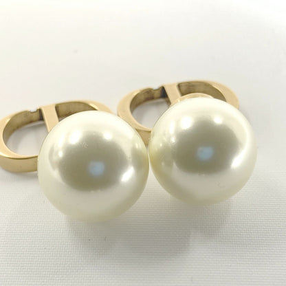 Christian Dior Tribal Earrings Pearl Gold