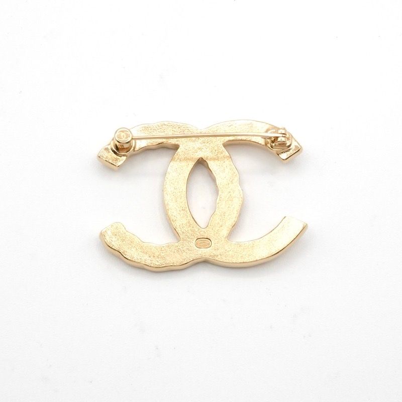 Chanel Brooch Corsage Gold Here Mark