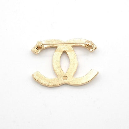 Chanel Brooch Corsage Gold Here Mark