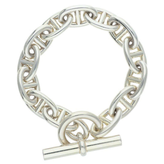Hermes Chaine D'ancre TGM Chaine D'ancre TGM Silver Bracelet Men's 13link