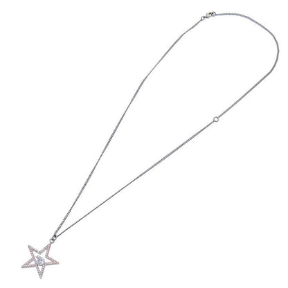 Chanel Coco Mark Star Stone Silver B17 Necklace Accessories 0242 Chanel