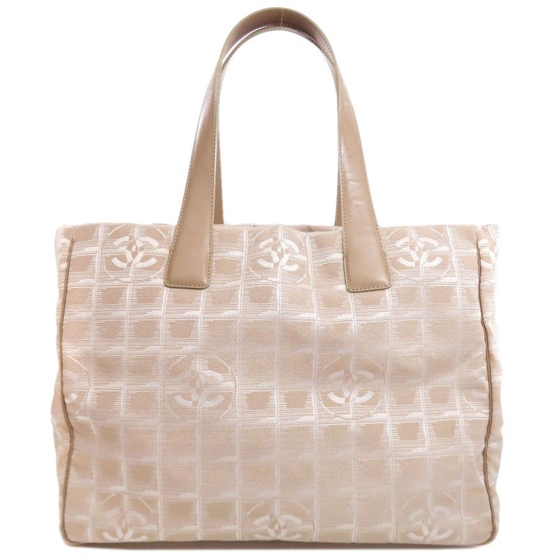 Chanel New Travel Line MM Tote Bag Nylon Jacquard Women