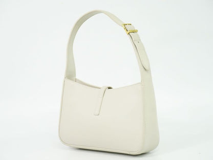 Authentic Saint Laurent Le Saint Cassette Shoulder Bag Leather Ivory 657228 Bag