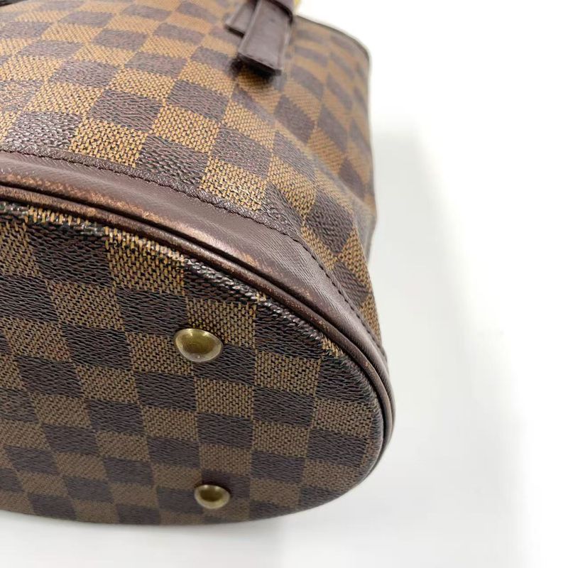 Louis Vuitton Marais Damier Ebene Damier Ebene Leather × PVC Brown Tote Bag