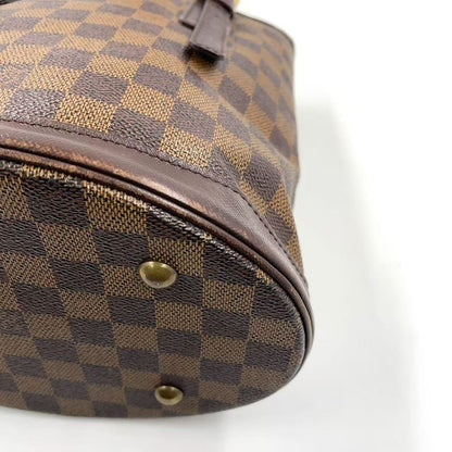 Louis Vuitton Marais Damier Ebene Damier Ebene Leather × PVC Brown Tote Bag