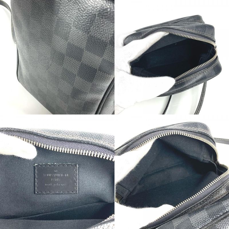 Louis Vuitton LEM Shoulder Bag N41446 Damier Graphite Canvas Black