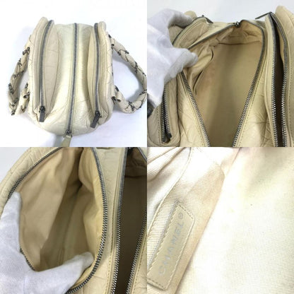 Chanel Handbag CC Coco Mark Leather Beige