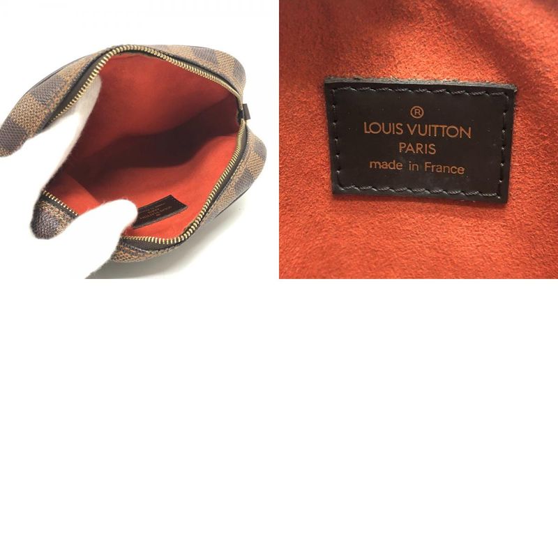 Louis Vuitton Shoulder Bag Pochette Ipanema N51296 Damier Canvas Ebène Brown